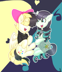 Size: 1024x1190 | Tagged: safe, artist:lymesun, coloratura, songbird serenade, earth pony, pegasus, pony, my little pony: the movie, duo, female, mare, open mouth, rara, singing