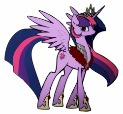 Size: 1742x1619 | Tagged: safe, artist:gashiboka, artist:mr square, edit, twilight sparkle, twilight sparkle (alicorn), alicorn, pony, colored, female, horseshoes, mare, older, older twilight, simple background, solo, transparent background, ultimate twilight