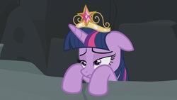 Size: 1920x1080 | Tagged: safe, screencap, twilight sparkle, twilight sparkle (alicorn), alicorn, shadow play, big crown thingy, element of magic, jewelry, regalia, solo