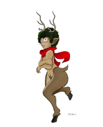 Size: 1877x2321 | Tagged: safe, artist:milkshakes, oc, oc only, oc:driftwood, satyr, offspring, parent:deer