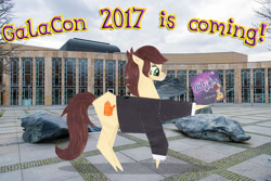 Size: 800x534 | Tagged: safe, artist:malte279, oc, oc only, oc:canni soda, pony, galacon, galacon 2017, mascot, origami