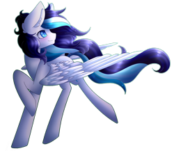 Size: 1600x1389 | Tagged: safe, artist:wasatgemini, oc, oc only, oc:neon nightcore, pegasus, pony, female, mare, raised hoof, simple background, solo, transparent background, walking