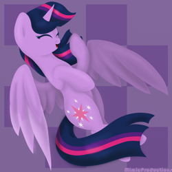 Size: 1024x1024 | Tagged: safe, artist:mimicproductions, twilight sparkle, twilight sparkle (alicorn), alicorn, pony, abstract background, eyes closed, female, mare, solo