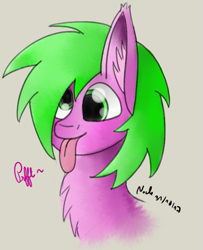 Size: 623x768 | Tagged: safe, artist:nacle, oc, oc only, oc:nacle, pony, bust, silly, silly pony, solo, tongue out