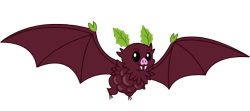 Size: 2700x1200 | Tagged: safe, artist:shiver-star, oc, oc only, oc:razzmatazz, bat, fruit bat, flying, food, raspberry (food), simple background, solo, transparent background, vector