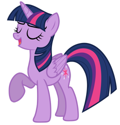 Size: 6073x6318 | Tagged: safe, artist:estories, twilight sparkle, twilight sparkle (alicorn), alicorn, pony, absurd resolution, eyes closed, female, mare, open mouth, simple background, smiling, smug, solo, transparent background, vector