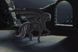 Size: 2136x1424 | Tagged: safe, artist:kirillk, oc, bat pony, pony, commission, jewelry, necklace, night, solo