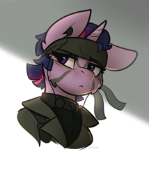 Size: 1280x1493 | Tagged: safe, artist:whitepone, twilight sparkle, pony, clothes, crossover, female, mare, metal gear, metal gear solid 3, simple background, snake eater, solo