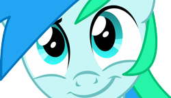 Size: 6000x3430 | Tagged: safe, artist:cyanlightning, oc, oc only, oc:cyan lightning, pony, the cutie re-mark, absurd resolution, close-up, cute, glimmerposting, male, ocbetes, older, simple background, solo, transparent background, vector