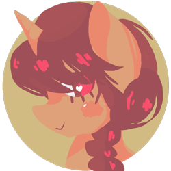 Size: 704x704 | Tagged: safe, artist:lolly-jpg, oc, oc only, pony, unicorn, blushing, bust, heart eyes, portrait, smiling, solo, wingding eyes