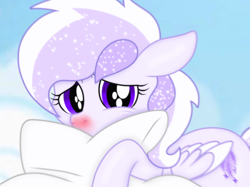 Size: 2732x2048 | Tagged: safe, artist:prismaticstars, oc, oc only, oc:starstorm slumber, pegasus, pony, cold, female, lying down, pillow, red nosed, sick, solo