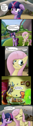 Size: 2328x8874 | Tagged: safe, artist:thebadgrinch, discord, fluttershy, smooze, squizard, twilight sparkle, twilight sparkle (alicorn), alicorn, pegasus, pony, my little pony: the movie, aside glance, bill cipher, captain wuzz, comic, d20, dungeons and dragons, ginseng teabags, high res, looking at you, ogres and oubliettes, sideways glance