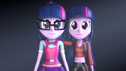 Size: 1920x1080 | Tagged: safe, alternate version, artist:fivefreddy, sci-twi, twilight sparkle, equestria girls, 3d, belly button, crossover, glasses, looking at you, midriff, smiling, source filmmaker, team fortress 2, twilight sniper, twolight