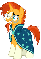 Size: 6163x8737 | Tagged: safe, artist:chrzanek97, sunburst, pony, unicorn, the times they are a changeling, absurd resolution, male, scared, simple background, solo, stallion, transparent background, vector