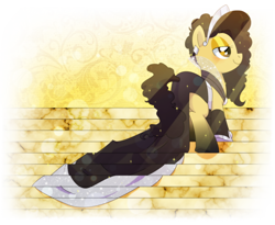 Size: 1100x900 | Tagged: safe, artist:yokokinawa, oc, oc only, oc:terra, earth pony, pony, clothes, dress, female, gradient hooves, jewelry, mare, side slit, stairs