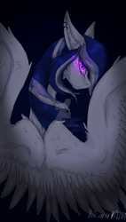 Size: 1280x2252 | Tagged: safe, artist:lastaimin, oc, oc only, pegasus, pony, female, mare, solo, watermark
