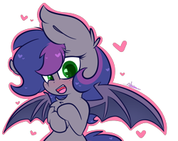 Size: 2216x1752 | Tagged: safe, artist:ashee, oc, oc only, oc:midnight melody, bat pony, pony, blushing, fangs, freckles, solo