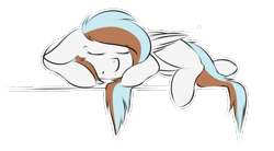 Size: 701x388 | Tagged: safe, oc, oc only, pegasus, pony, simple background, sleeping, solo, transparent background