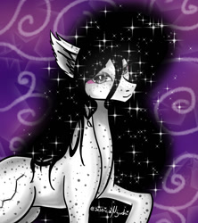 Size: 960x1080 | Tagged: safe, artist:jessicanyuchi, oc, oc only, oc:la'mor, oc:lamor, big cat, lynx, original species, pony, digital, digital art, galaxy, sexy, solo, speedpaint, stars, video