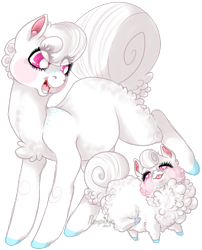 Size: 783x967 | Tagged: safe, artist:pumpiikin, oc, oc only, oc:william, fluffy pony, pony, albino, albino pony, cute, fluffybooru, ponies and fluffies together, simple background, transparent background, white pony