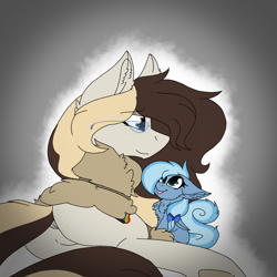 Size: 2560x2560 | Tagged: safe, artist:brokensilence, oc, oc only, oc:misty serenity, oc:snowdust, bomber jacket, butt freckles, chest fluff, clothes, cute, female, filly, fluffy, freckles, glasses, jacket, lying down, mother and child, mother and daughter, parent and child, plot, prone, sitting, tongue out, underhoof