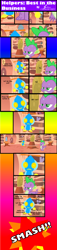 Size: 1024x4480 | Tagged: safe, artist:solace-chaostra, spike, dragon, comic, crossover, golden oaks library, omochao, sonic the hedgehog (series)