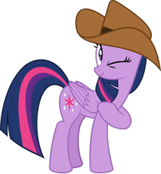 Size: 5374x5822 | Tagged: safe, artist:jhayarr23, twilight sparkle, twilight sparkle (alicorn), alicorn, pony, once upon a zeppelin, absurd resolution, hat, one eye closed, vector, wink