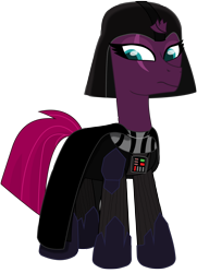 Size: 4212x5833 | Tagged: safe, artist:ejlightning007arts, tempest shadow, pony, unicorn, my little pony: the movie, absurd resolution, broken horn, clothes, costume, darth vader, eye scar, female, mare, scar, simple background, solo, star wars, transparent background