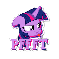 Size: 1000x1000 | Tagged: safe, artist:ljdamz1119, twilight sparkle, twilight sparkle (alicorn), alicorn, pony, angry, female, floppy ears, mare, pfft, raspberry, scrunchy face, simple background, solo, tongue out, transparent background, vector