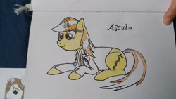 Size: 3264x1836 | Tagged: safe, artist:hilfigirl, oc, oc only, oc:aescula, unicorn, doctor, solo, traditional art