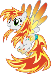 Size: 5432x7793 | Tagged: safe, artist:xenoneal, oc, oc only, oc:lemony crystal, pegasus, pony, absurd resolution, female, mare, rainbow power, simple background, solo, transparent background, vector