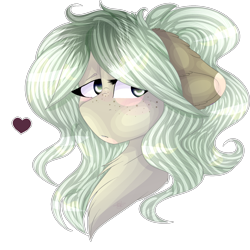 Size: 2000x2000 | Tagged: safe, artist:doux-ameri, oc, oc only, oc:thing, pony, bust, female, floppy ears, high res, mare, portrait, solo