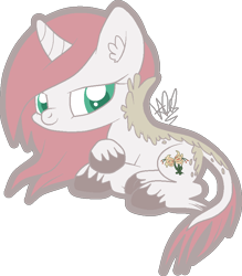 Size: 757x864 | Tagged: safe, artist:natusoulsilver, oc, oc only, oc:twin lily, kirin, pony, chibi, female, simple background, solo, transparent background