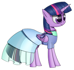 Size: 2496x2360 | Tagged: safe, artist:sheeppony, twilight sparkle, twilight sparkle (alicorn), alicorn, pony, clothes, dress, gala dress, high res, simple background, solo, transparent background