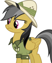 Size: 4435x5440 | Tagged: safe, artist:frownfactory, daring do, daring done?, .svg available, clothes, female, frown, hat, mare, pith helmet, shirt, simple background, solo, svg, transparent background, vector