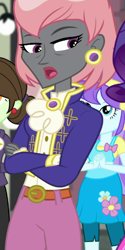 Size: 360x720 | Tagged: safe, screencap, aqua blossom, prim hemline, better together, display of affection, equestria girls, background human, cropped