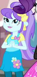 Size: 269x553 | Tagged: safe, screencap, aqua blossom, better together, display of affection, equestria girls, background human, cropped, female, solo focus