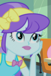 Size: 449x666 | Tagged: safe, screencap, aqua blossom, a little birdie told me, better together, equestria girls, cropped