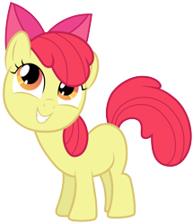 Size: 5166x6000 | Tagged: safe, artist:floppychiptunes, apple bloom, earth pony, pony, the cutie pox, absurd resolution, adorabloom, cute, female, filly, simple background, smiling, solo, transparent background, vector