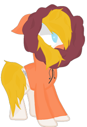 Size: 627x910 | Tagged: safe, artist:galacticdogz, pony, clothes, hoodie, kenny mccormick, ponified, simple background, solo, south park, transparent background