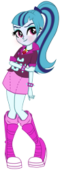 Size: 405x1080 | Tagged: artist needed, source needed, safe, sonata dusk, equestria girls, boots, clothes, cute, female, ponytail, shoes, skirt, solo