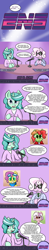 Size: 700x3600 | Tagged: safe, artist:zanezandell, oc, oc only, oc:cortland apple, oc:current events, oc:kid prodigy, oc:studio broadcast, oc:sugarbolt, comic:cmcnext, cmcnext, colt, comic, female, filly, glasses, magical gay spawn, male, mare, microphone, nerd, news, news report, science, science fair, scientific gay spawn