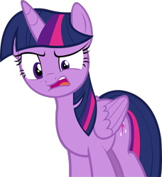 Size: 2500x2747 | Tagged: safe, twilight sparkle, twilight sparkle (alicorn), alicorn, pony, fame and misfortune, annoyed, raised eyebrow, simple background, transparent background, vector