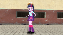 Size: 1600x900 | Tagged: safe, artist:tmntlonewolf, twilight sparkle, twilight sparkle (alicorn), alicorn, equestria girls, 3d, cap, female, gmod, hat, looking at you, solo