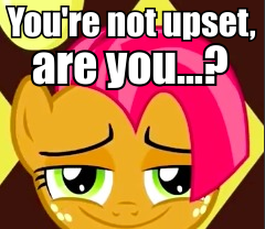 Size: 240x208 | Tagged: safe, edit, edited screencap, screencap, babs seed, pony, troll, one bad apple, babsface, impact font, smug