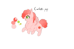 Size: 1500x1000 | Tagged: safe, artist:fancycookiejar, oc, oc only, oc:confetti pop, pony, offspring, parent:cheese sandwich, parent:pinkie pie, parents:cheesepie, solo