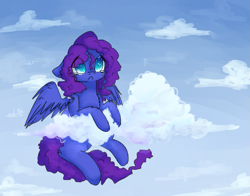 Size: 1421x1114 | Tagged: safe, artist:kilamuri, oc, oc only, oc:kilamuri, pegasus, pony, cloud, crying, solo