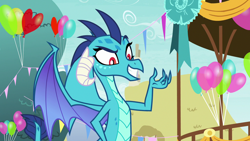 Size: 1280x720 | Tagged: safe, screencap, princess ember, dragon, triple threat, raised eyebrow, solo