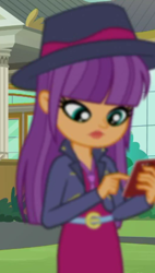 Size: 338x596 | Tagged: safe, screencap, ginger owlseye, better together, equestria girls, super squad goals, cropped, cute, fedora, hat, solo