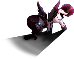 Size: 1024x811 | Tagged: safe, artist:fizzy2014, oc, oc only, oc:esther, alicorn, pony, curved horn, female, mare, simple background, solo, transparent background